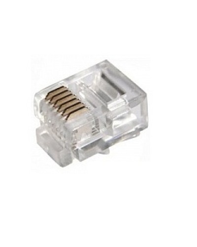 Джек телефонный 6P6C (100шт/уп) REXANT 05-1013 в Октябрьском Коннекторы Pintop.ru