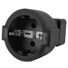 Адаптер переходной, розетка Schuko - вилка C20, 220В, 16А, черный LANMASTER (LAN-PPS/20-BK)