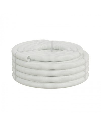 Труба ПП HF-FR гофрир. тяжелая, с зондом, без галогена, ПЛЛ50мм Экопласт (61150HFR-W) - Труба ПП HF-FR гофрир. тяжелая, с зондом, без галогена, ПЛЛдиам.50мм ПВ-0 (15м) цвет белый 1 палл.=630м Экопласт в Октябрьском Труба гофрированная Pintop.ru