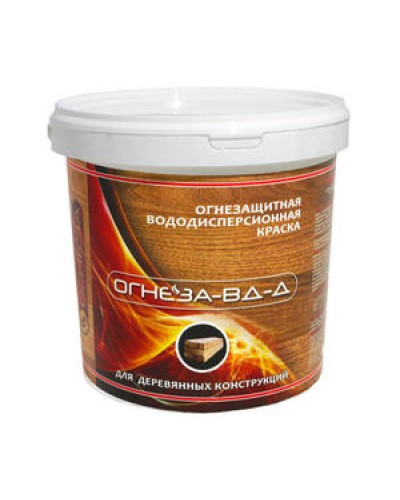 Краска огнезащитная водно-дисперсионнаявспучивающаясядля дерева Огнеза марки «ОГНЕЗА-ВД-Д» , ведро 3 кг. в Октябрьском Огнезащитные краски Pintop.ru