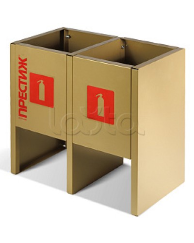 Подставка напольная ПРЕСТИЖ золото под 2 огнетушителя ПОЖТЕХНИКА в Октябрьском Аксессуары для огнетушителей Pintop.ru