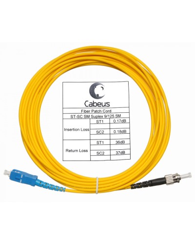 Шнур оптический simplex SC-ST 9/125 sm 7м LSZH Cabeus FOP(s)-9-SC-ST-7m в Октябрьском Патч-корды оптические Pintop.ru