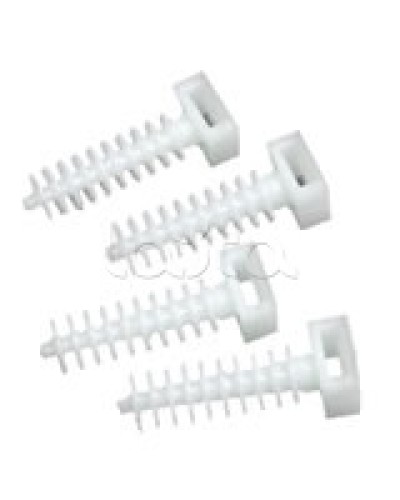 Держатель хомутов для установки в отверстиях D8 мм 37х13 мм Экопласт 47214 в Октябрьском Крепеж: Дюбели, шурупы, саморезы Pintop.ru