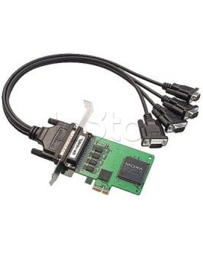 Плата 4-портовая RS-232 для шины PCI Express Moxa CP-104EL-A-DB9M в Октябрьском Сетевые карты Pintop.ru