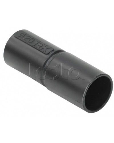 Муфта труба-труба GI20G черный IEK (CTA10D-GIG20-K02-100) в Октябрьском Повороты, муфты, тройники Pintop.ru