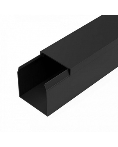 Кабель-канал черный 2-й замок в п/э 40х40 мм (24 м/уп) Промрукав (PR03.0216) в Октябрьском Огнестойкие кабельные линии Pintop.ru